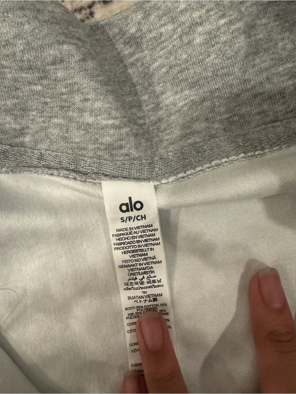 ALO Yoga Gray quarter zip & Jogger Set